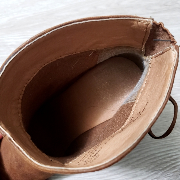 FINAL $ DROP Brown ankle boots chunky heel booties size 9 western country boho - Picture 7 of 10